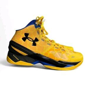 Under Armour Curry 2 Retro Double Bang Yellow Sneakers Basketball Shoes Size 12